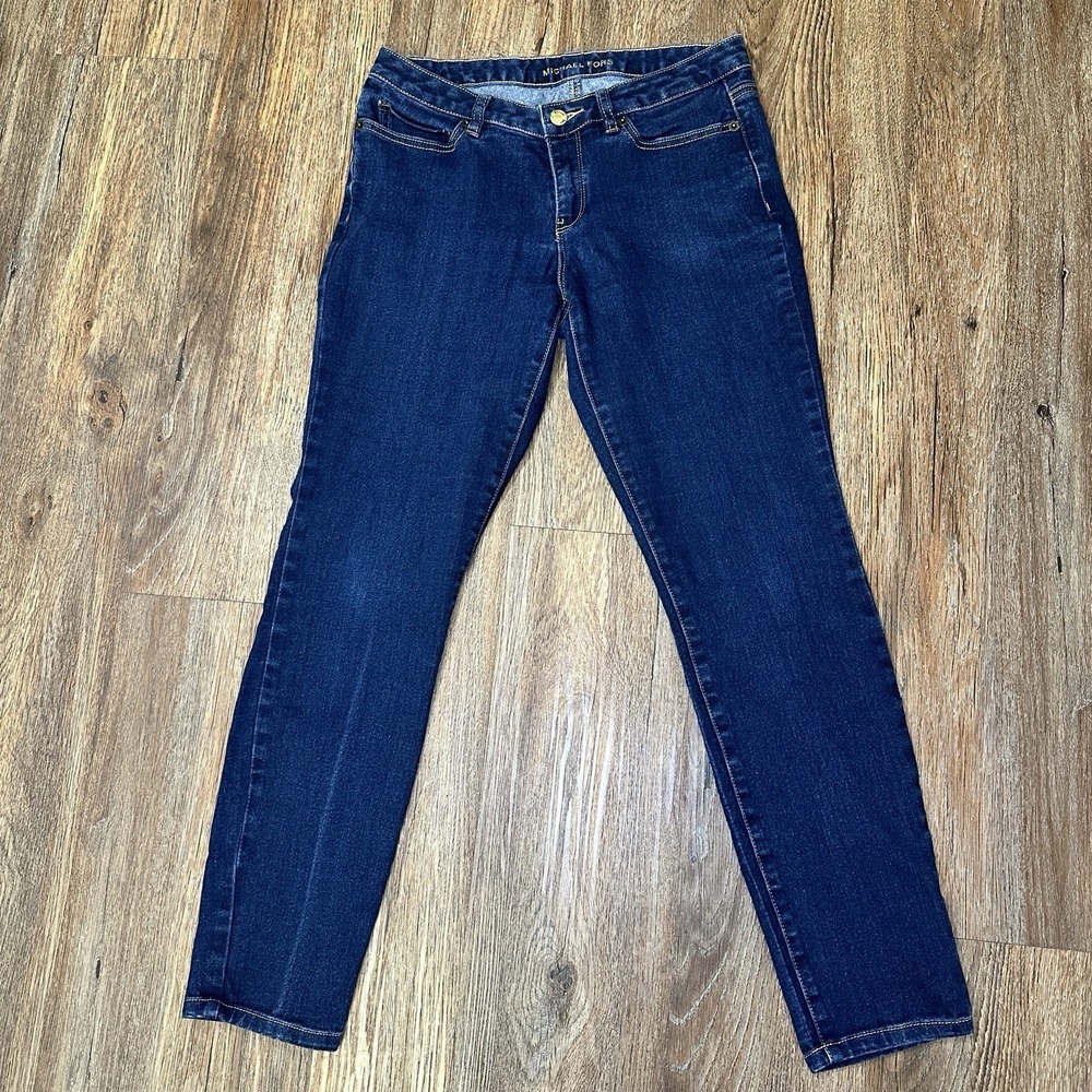 Michael Kors Skinny Jeans Women's Size 6 Dark Wash Stretch Denim Mid Rise